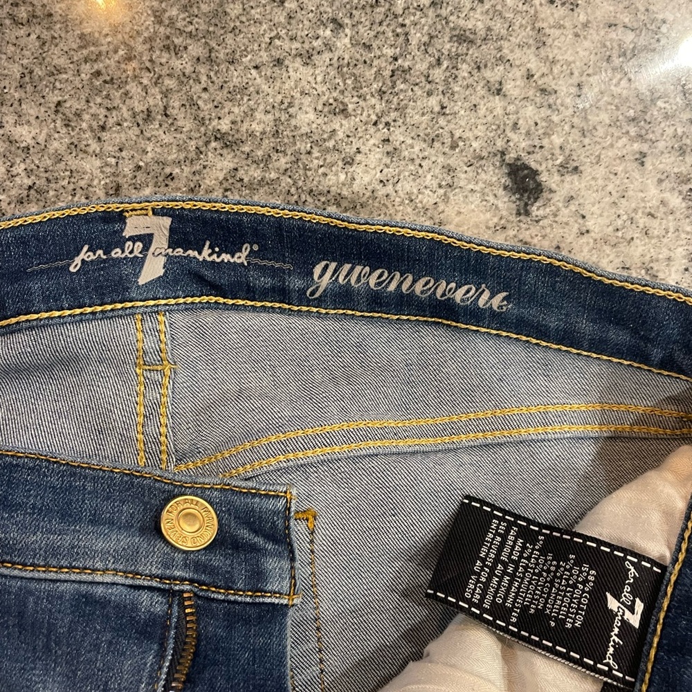 7 For All Mankind Dark Blue Skinny Jeans - Picture 6 of 6